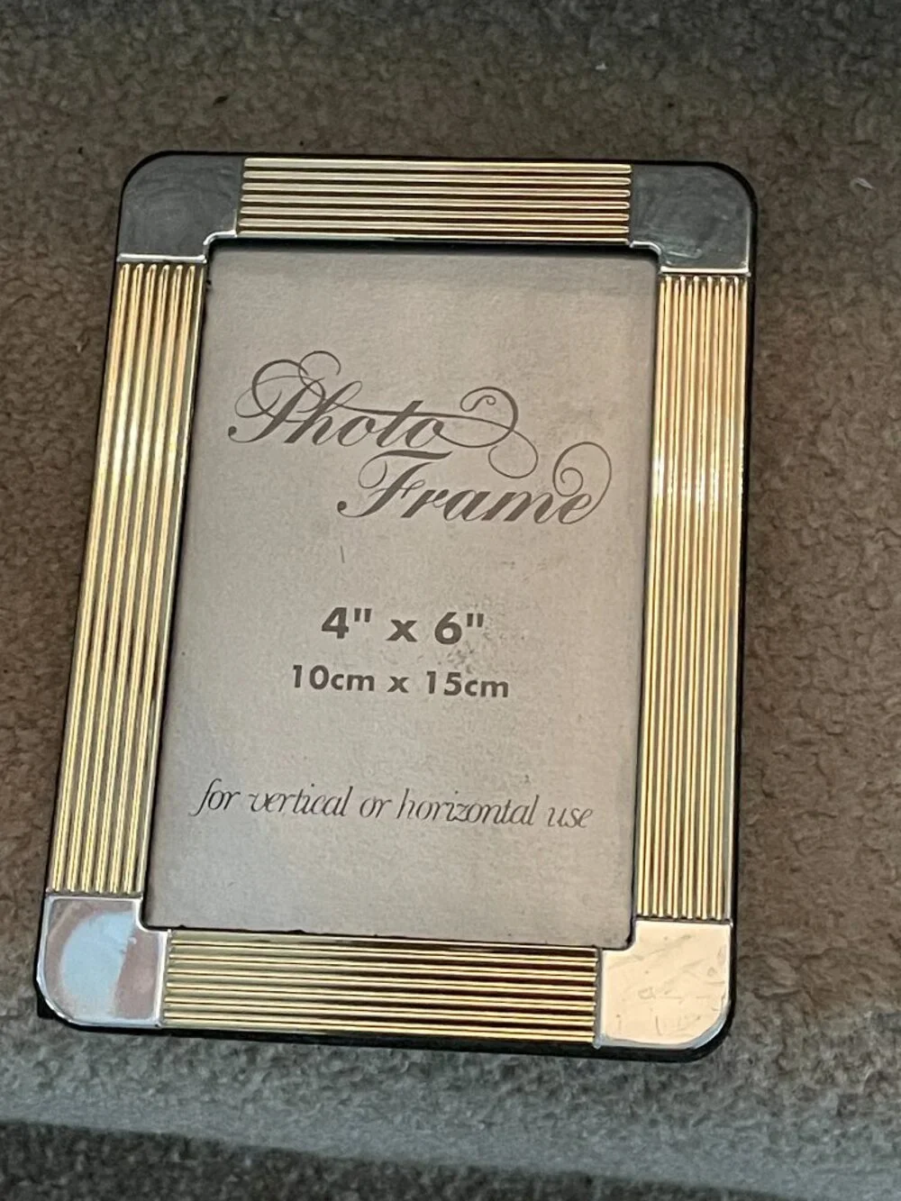 NEW Gold & Silver Art Deco 4 x 6 Photo Frame